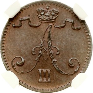 Russia For Finland 1 Penni 1893 NGC MS 66 BN