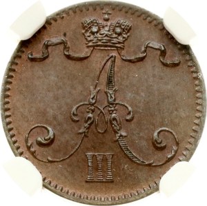 Russia For Finland 1 Penni 1893 NGC MS 66 BN