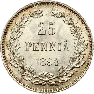 Russia For Finland 25 Pennia 1894 L