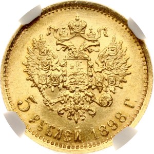 Russia 5 Roubles 1898 АГ NGC MS 63