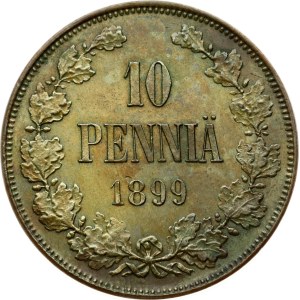 Russia For Finland 10 Pennia 1899