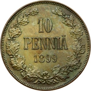 Russia For Finland 10 Pennia 1899