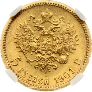Russia 5 Roubles 1901 ФЗ NGC MS 65