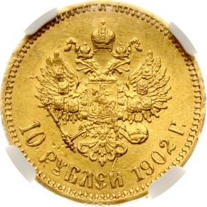 Russia 10 Roubles 1902 AP NGC MS 62