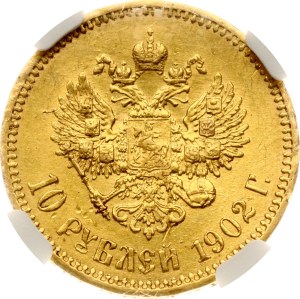Russia 10 Roubles 1902 AP NGC MS 62