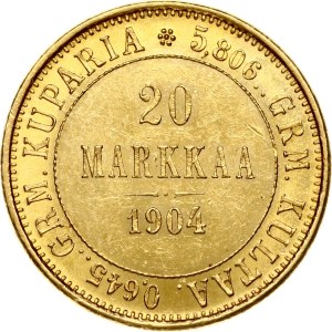Russia For Finland 20 Markkaa 1904 L