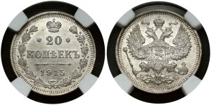 Russia 20 Kopecks 1915 ВС NGC MS 64
