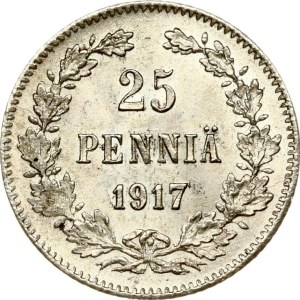 Russia For Finland 25 Pennia 1917 S