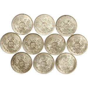 Russia For Finland 25 Pennia 1917 S Lot of 10 coins