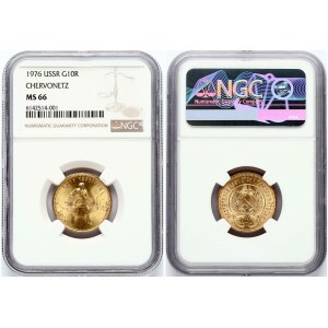 Russia USSR 1 Chervonets 1976 NGC MS 66