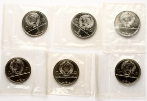 Russia USSR 1 Rouble 1977-1980 Summer Olympics Moscow 1980 Set of 6 coins