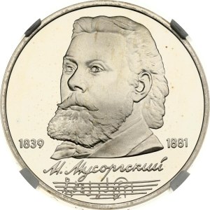 Russia USSR 1 Rouble 1989 Modest Mussorgsky NGC PF 69 ULTRA CAMEO