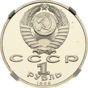Russia USSR 1 Rouble 1989 Modest Mussorgsky NGC PF 69 ULTRA CAMEO