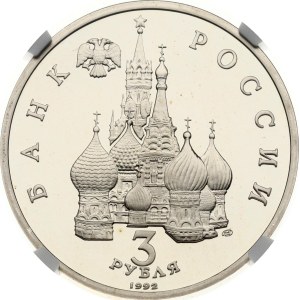Russia 3 Roubles 1992 ЛМД Convoy NGC PF 68 ULTRA CAMEO