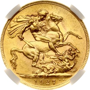 South Africa Sovereign 1927 SA NGC MS 62