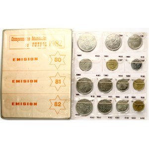 Spain 50 Centimos - 100 Pesetas 1980 1982 FIFA World Cup Set of 14 coins