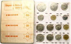 Spain 50 Centimos - 100 Pesetas 1980 1982 FIFA World Cup Set of 14 coins