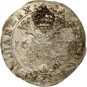 Spanish Netherlands Brabant Patagon 1671 Brussels (R1)