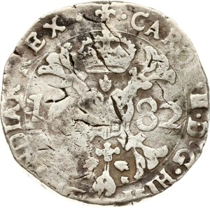 Spanish Netherlands Flanders Patagon 1682 Very rare