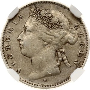 Straits Settlements 10 Cents 1883 H NGC VF Details