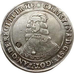 Sweden Riksdaler 1644 with countermark