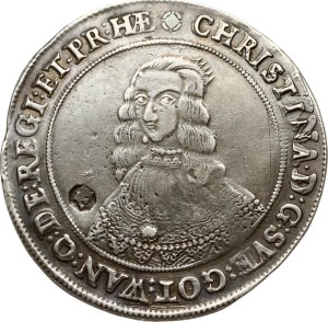 Sweden Riksdaler 1644 with countermark