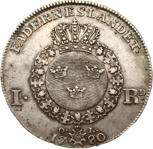 Sweden 1 Riksdaler 1780 OL