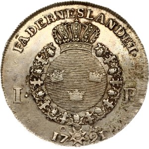 Sweden 1 Riksdaler 1791 OL