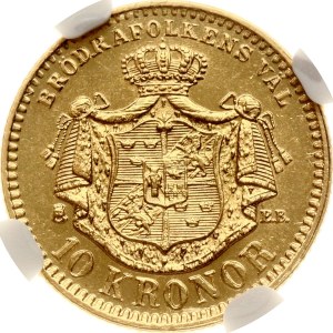 Sweden 10 Kronor 1883 EB LA NGC MS 63
