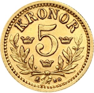 Sweden 5 Kronor 1886 EB LA