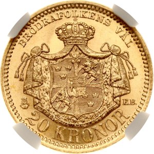 Sweden 20 Kronor 1889 EB NGC MS 64