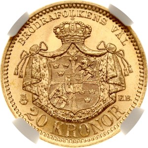 Sweden 20 Kronor 1889 EB NGC MS 64