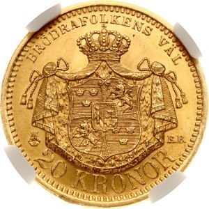 Sweden 20 Kronor 1899 EB NGC MS 64