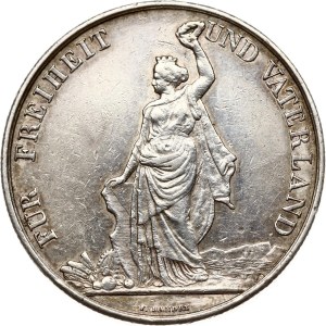 Switzerland 5 Francs 1872 Zurich Shooting Festival