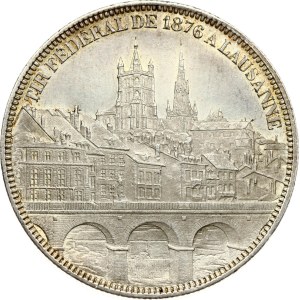 Switzerland 5 Francs 1876 Lausanne Shooting Festival