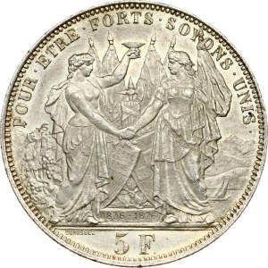 Switzerland 5 Francs 1876 Lausanne Shooting Festival