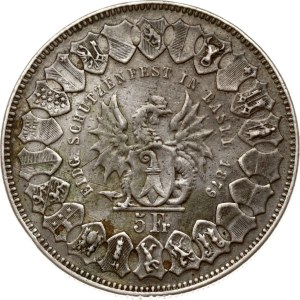 Switzerland 5 Francs 1879 Basel Shooting Festival