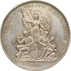 Switzerland 5 Francs 1881 Fribourg Shooting Festival