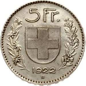 Switzerland 5 Francs 1922 B Herdsman