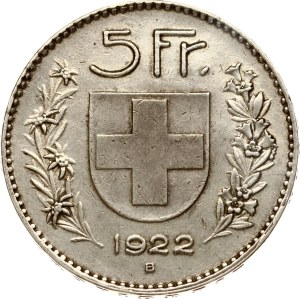 Switzerland 5 Francs 1922 B Herdsman