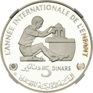 Tunisia 5 Dinars 1982 CHI Year of the Child NGC PF 69 ULTRA CAMEO