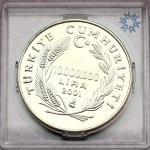Turkey 10 000 000 Lira 2001 Olympics-Skier