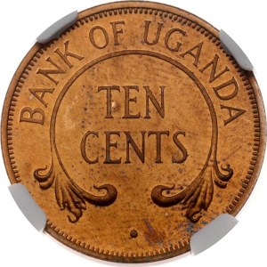 Uganda 10 Cents 1966 NGC PF 64 RB TOP POP