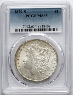 USA Morgan Dollar 1879 S PCGS MS 63