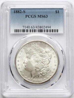 USA Morgan Dollar 1882 S PCGS MS 63
