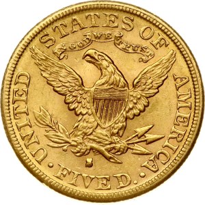USA 5 Dollars 1886 S