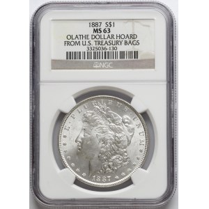USA Morgan Dollar 1887 NGC MS 63