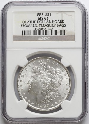 USA Morgan Dollar 1887 NGC MS 63