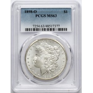 USA Morgan Dollar 1898 O PCGS MS 63