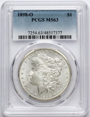USA Morgan Dollar 1898 O PCGS MS 63